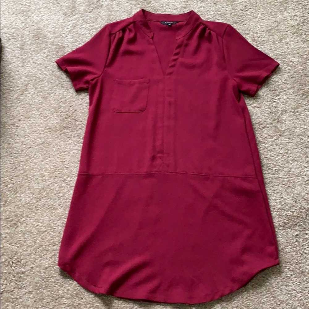 Short sleeve shirt dress